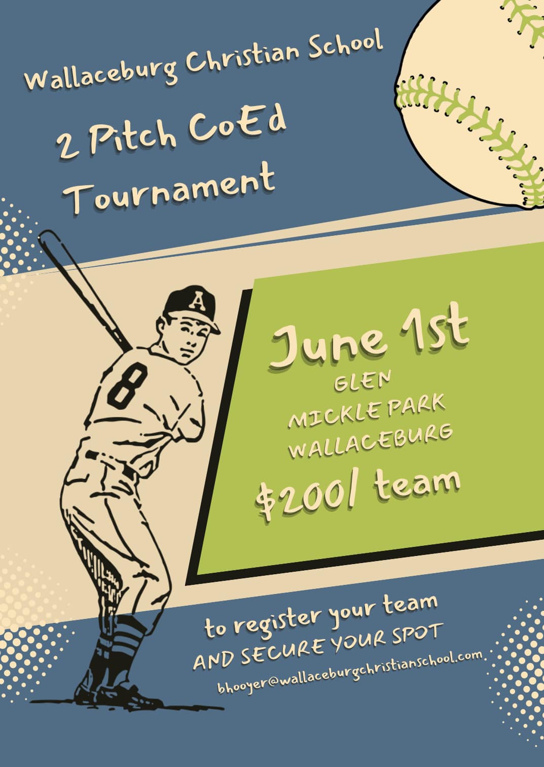 2 pitch tournament poster