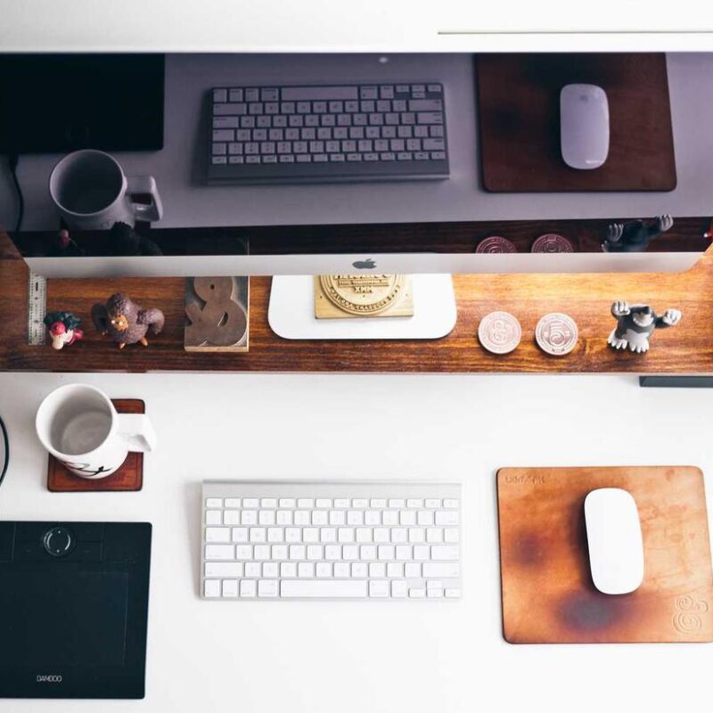 Office desk and computer