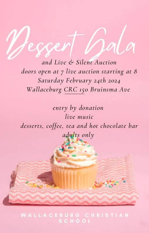Dessert gala poster with cupcake