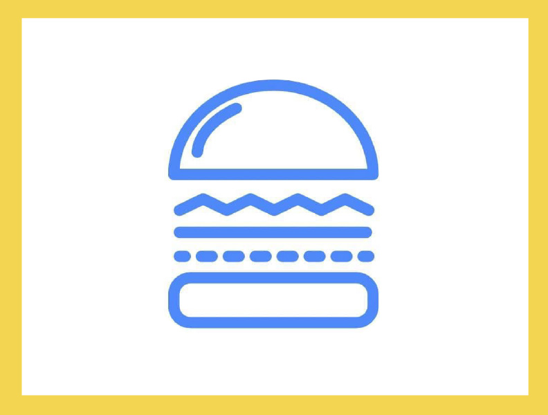 Drive-thru hamburger icon