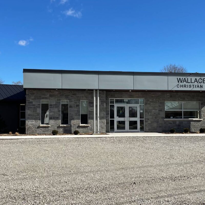 Front entrance for Wallaceburg Christian School