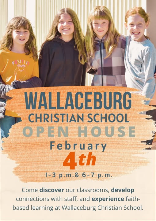 kids smiling with information about the Open House event