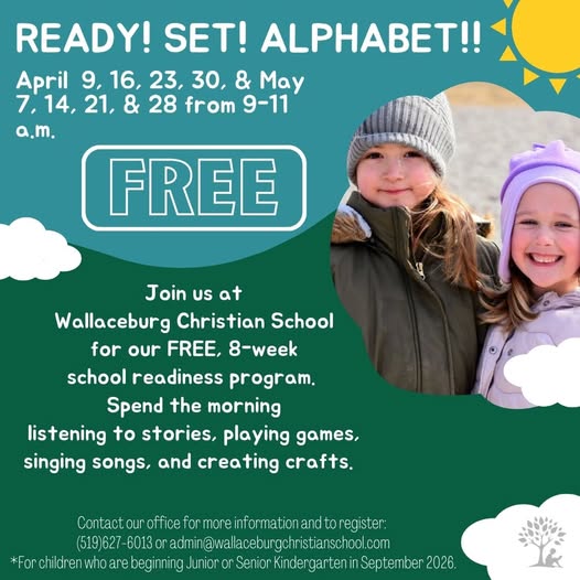 Ready! Set! Alphabet! information poster